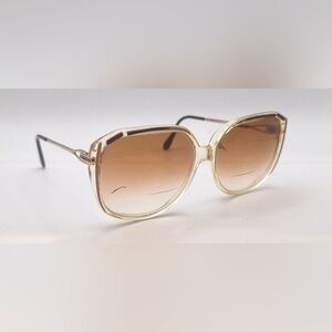 Vintage Camelot Lady 28 Brown Translucent Oval Sunglasses Frames Only